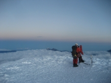 La cumbre del Volcán Cotopaxi (5897 m). Cotopaxi Volcano summit (5897 m). Gipfel des Cotopaxi (5897 m).